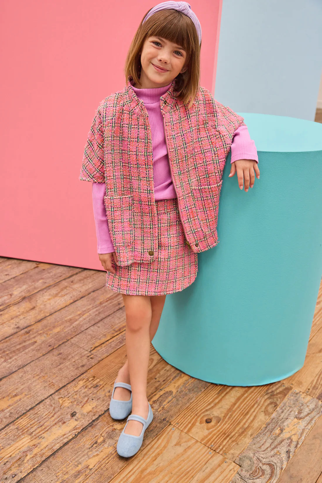 CHILDRENS PALERMO PLAID SKORT