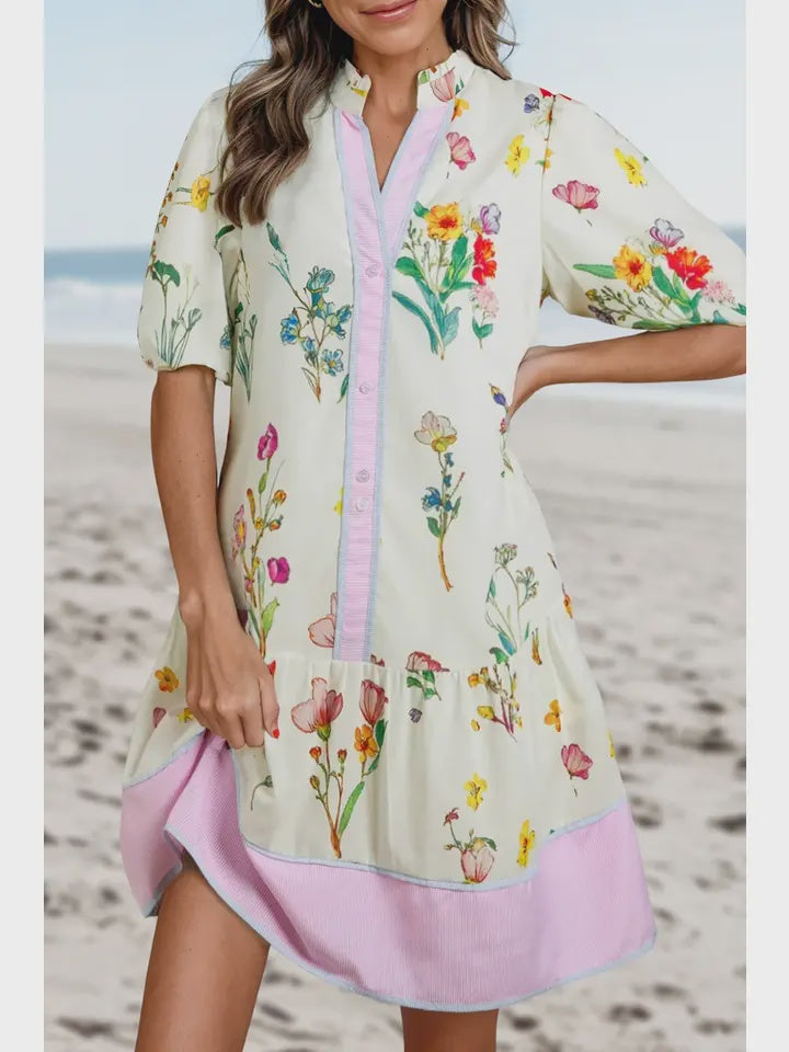 WOMENS FLORAL PRINT DRESS