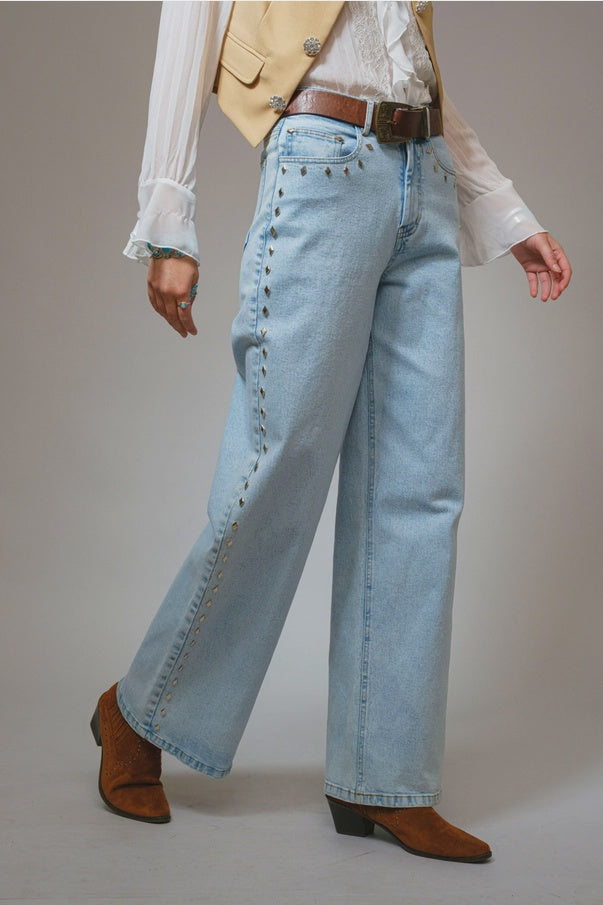 WOMENS DIAMOND STUDDED JEAN