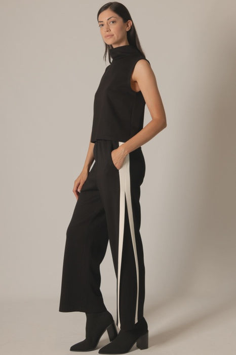 WOMENS CONTRAST STRIPE SOFT PANT