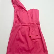 WOMENS ONE SHOULDER DRESS IN PINK