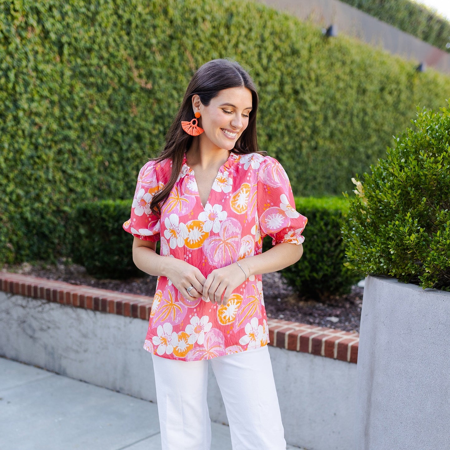 WOMENS Malia kiwi bloom top