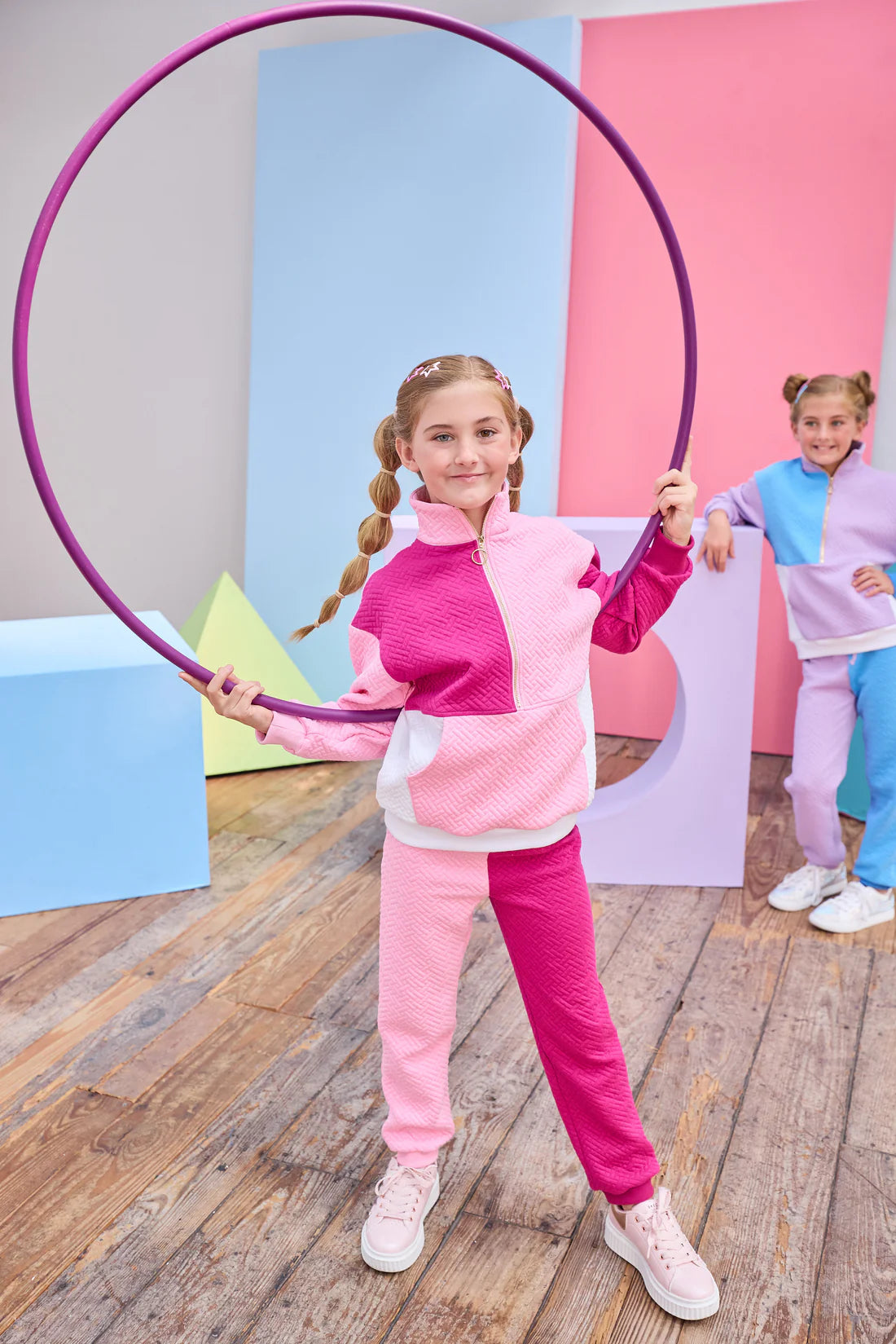 CHILDRENS BISBY COLOR BLOCK PULLOVER