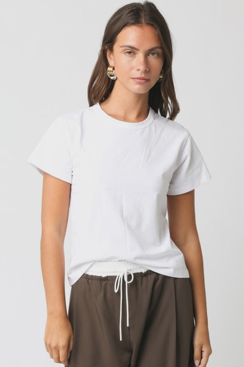 WOMENS CLASSIC CREWNECK TEE IN WHITE