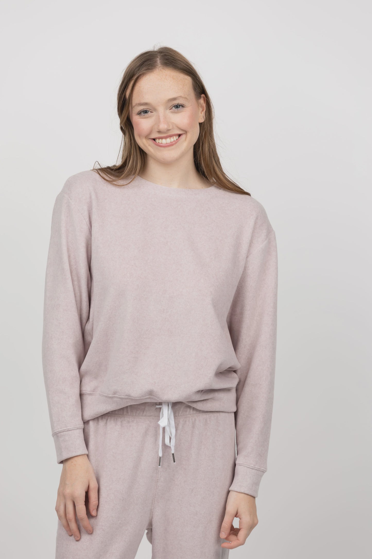 WOMENS FLEECE SWEATSHIRT IN LAVENDER