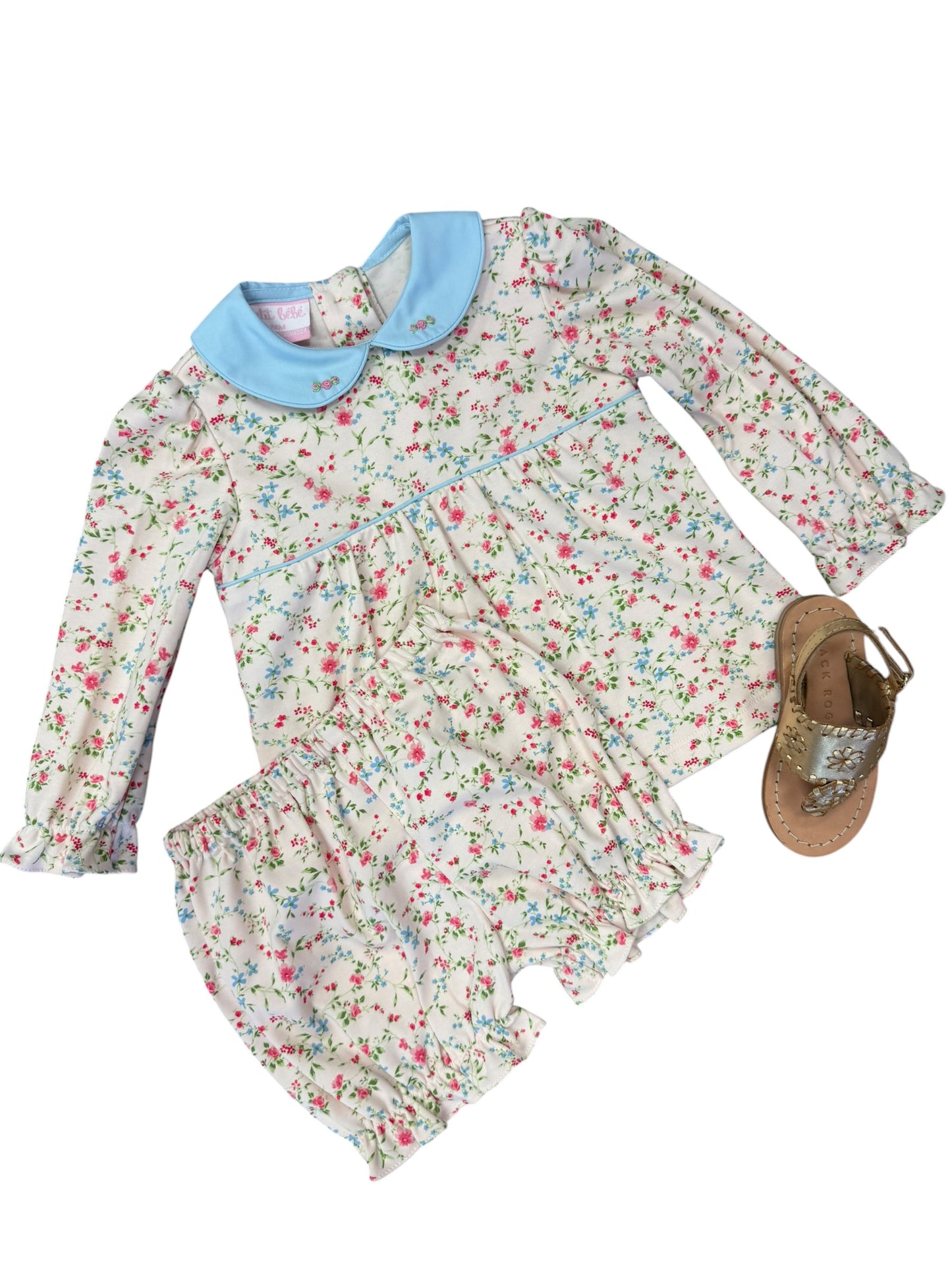 CHILDRENS PINK FLORAL SET