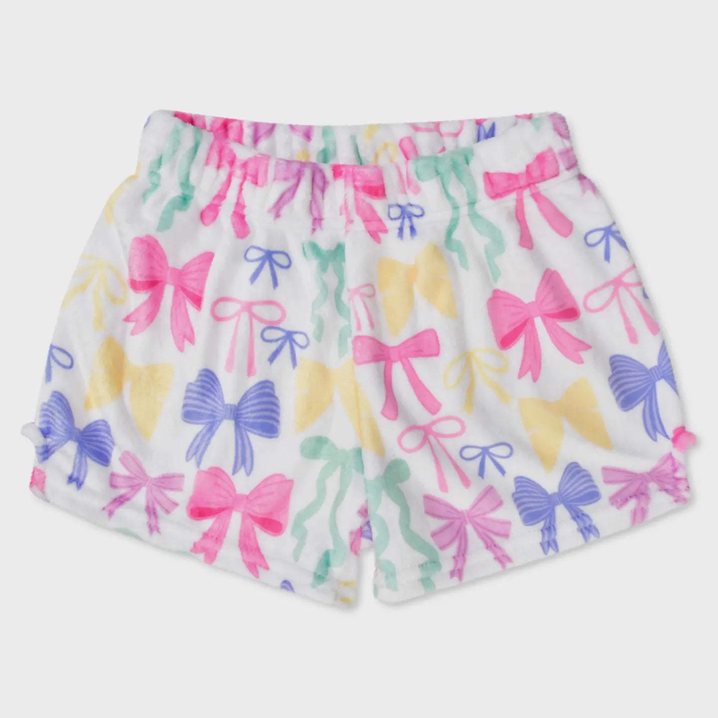 Childrens Pretty Bow Plush Shorts