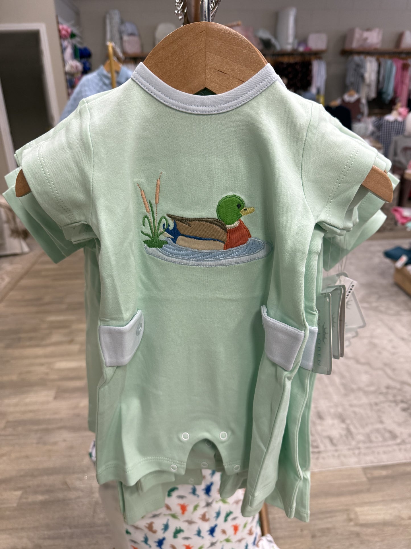 CHILDRENS MALLARD PIMA ROMPER