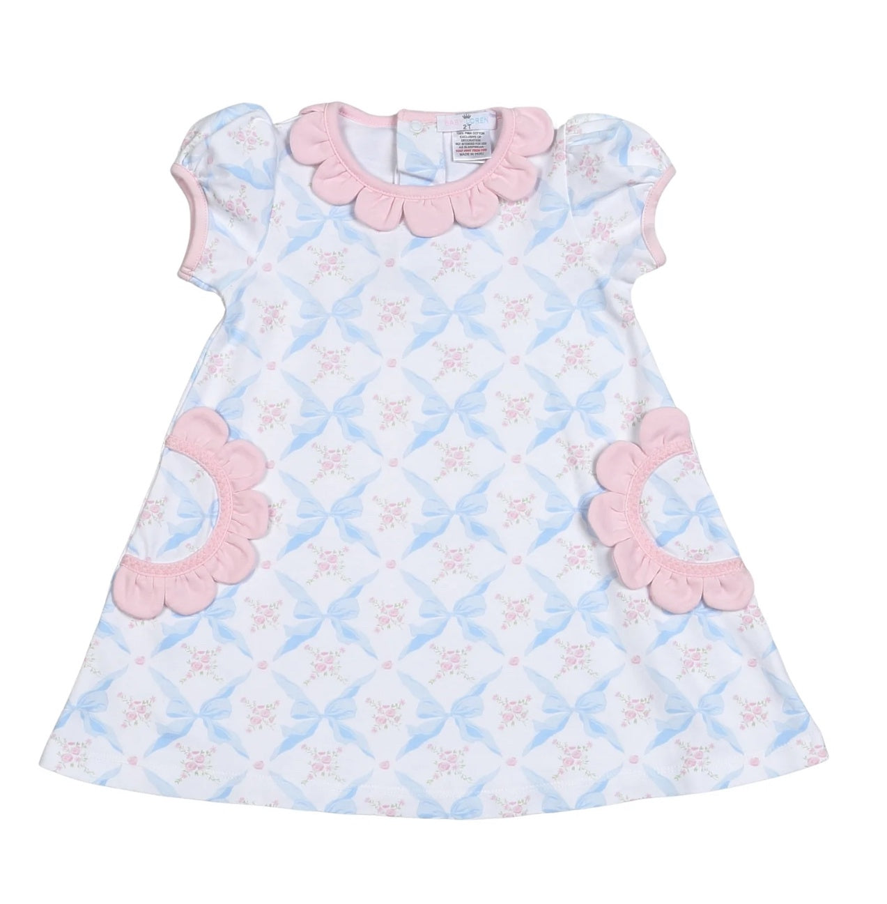 Childrens Blue Bows Dress