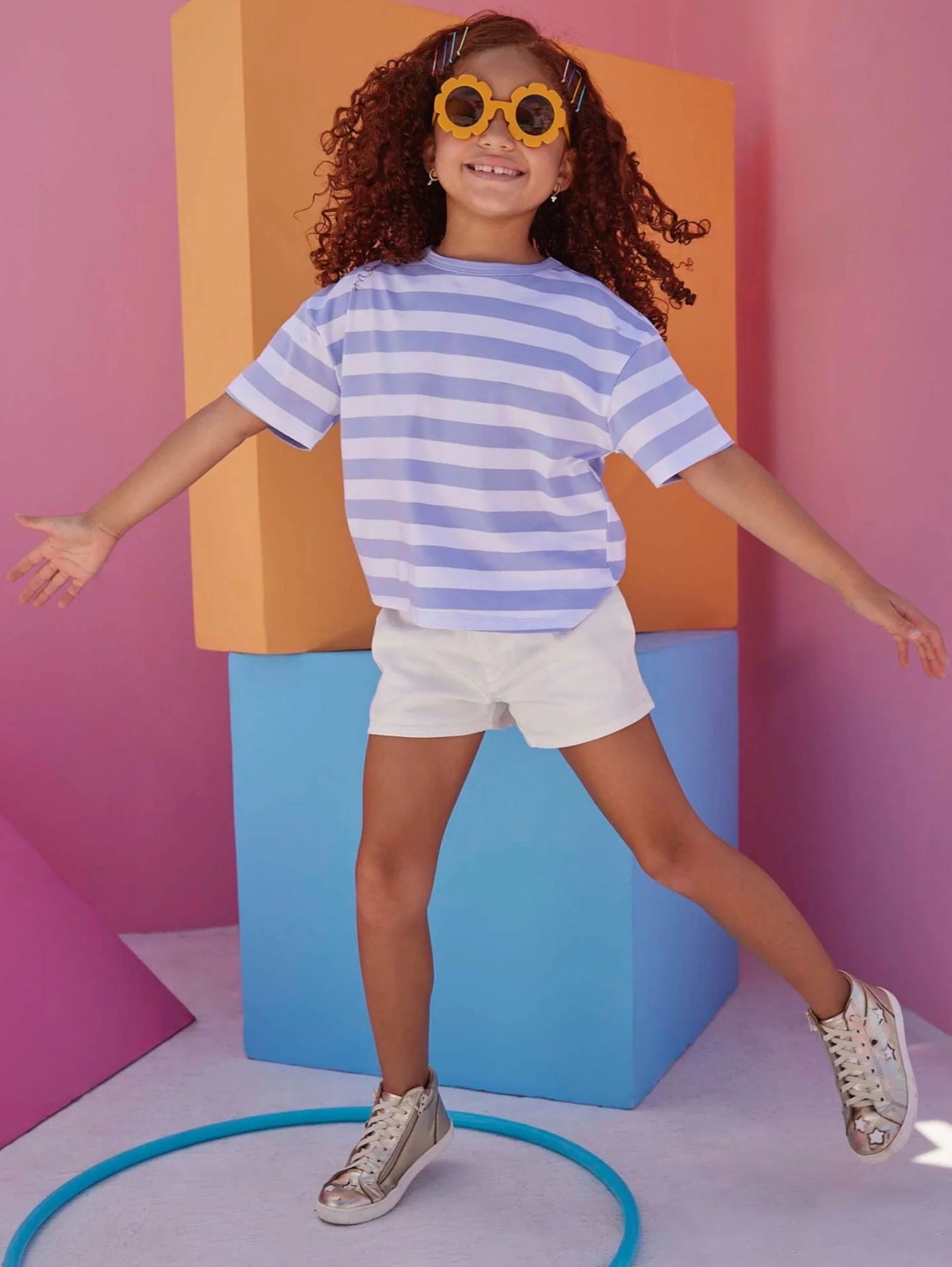 Childrens Denim Shorts in Ivory