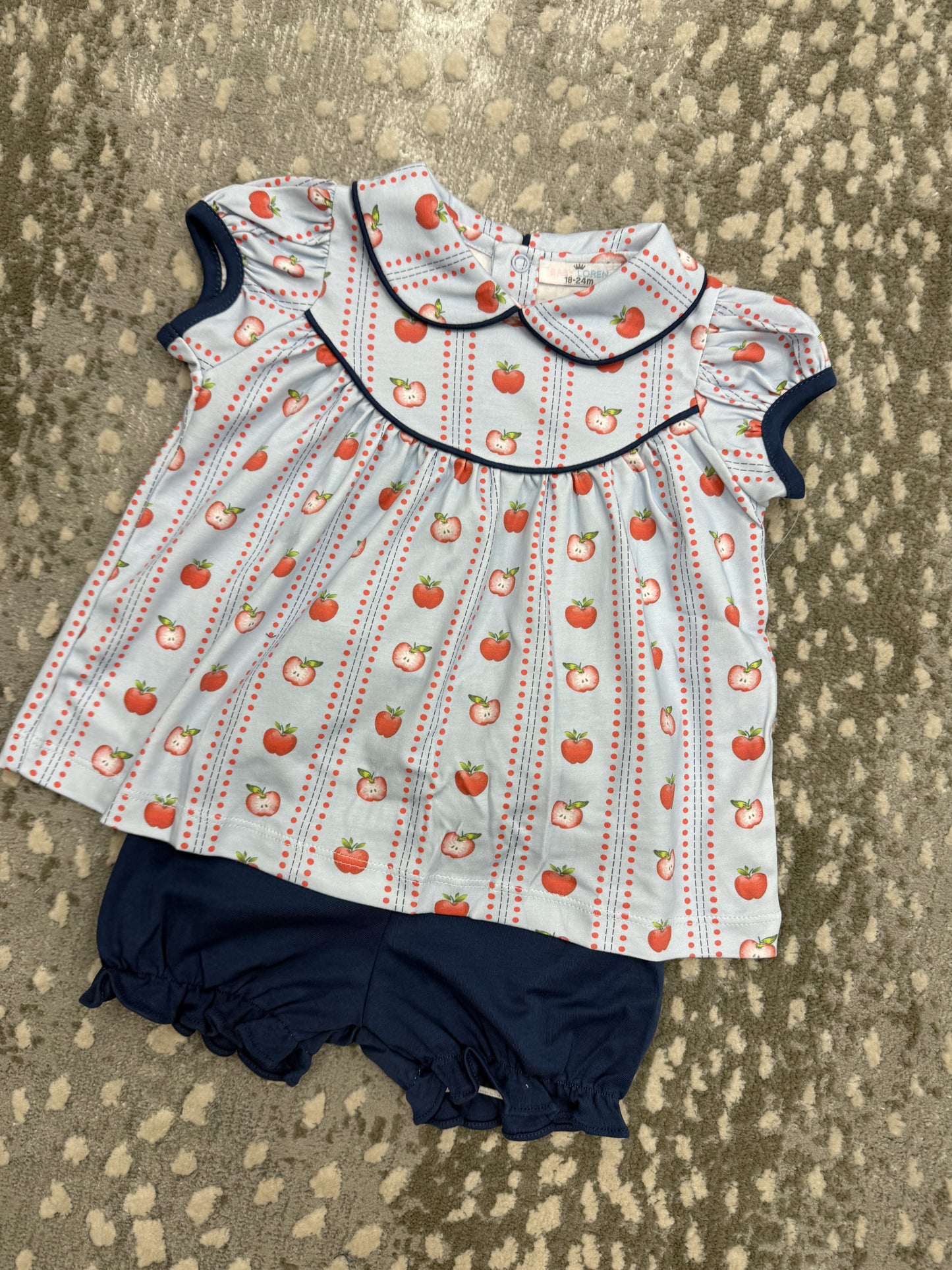 CHILDRENS APPLE BLOOMER PIMA SET