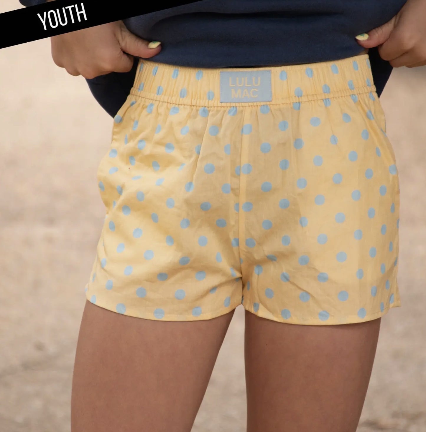 CHILDRENS BUTTER POLKA DOT SHORT