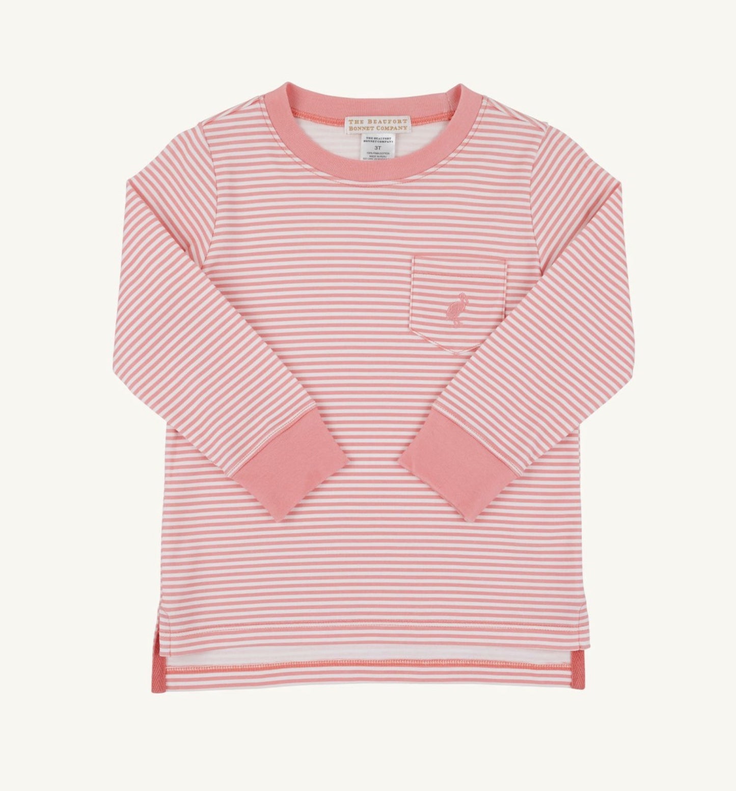 CHILDRENS LS CARTER TEE IN PARROT CAY STRIPE