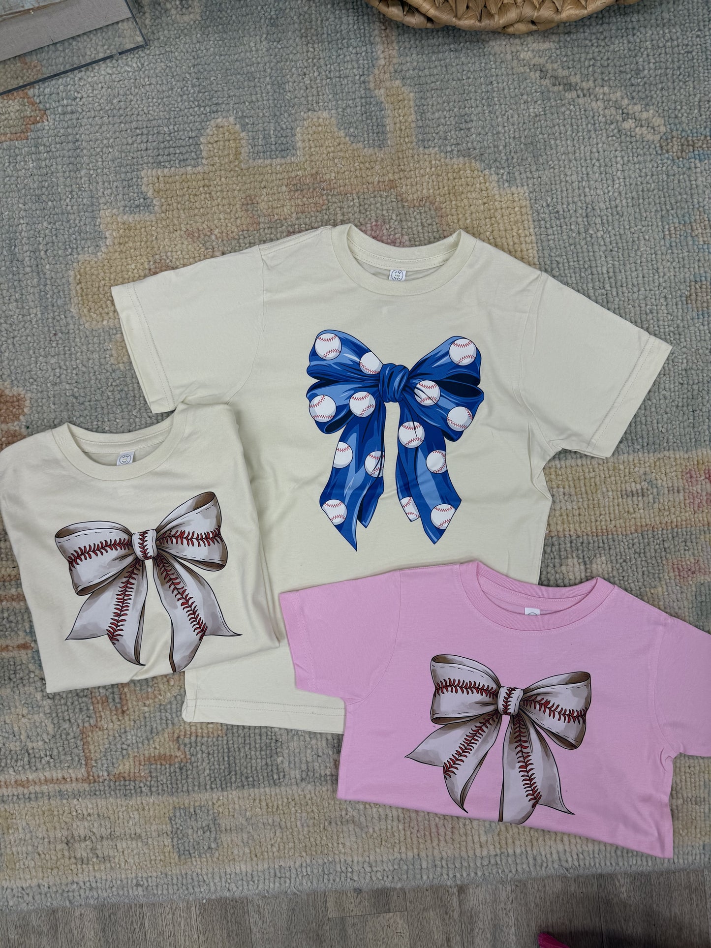 Childrens Bow Baseball Tee