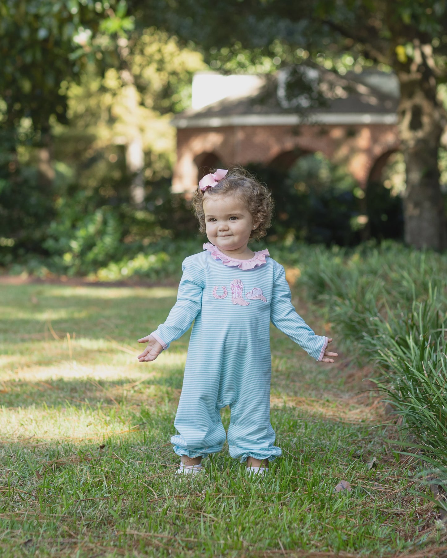 CHILDRENS TSK WESTERN RUFFLE ROMPER