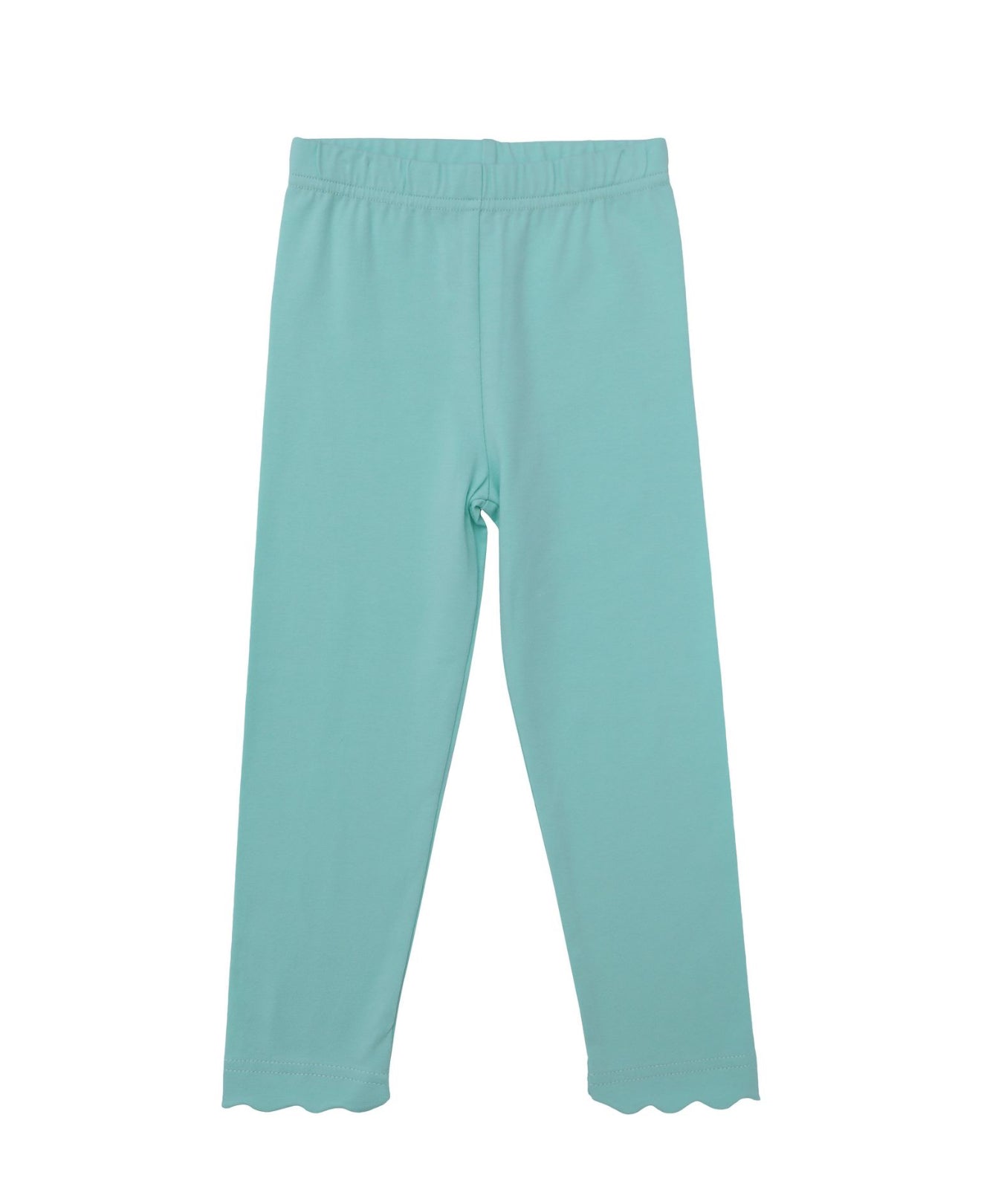 CHILDRENS MINT SCALLOP LEGGINGS