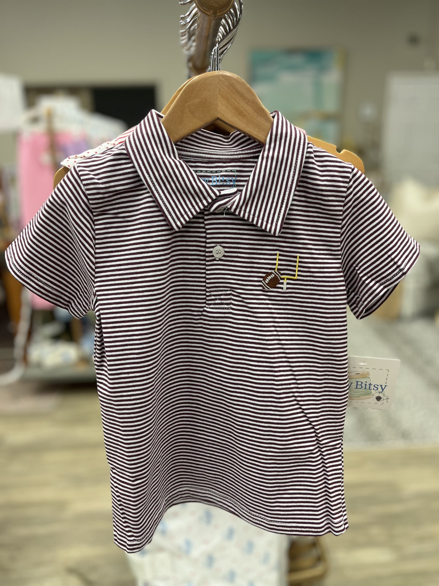 Childrens Maroon Gameday Polo