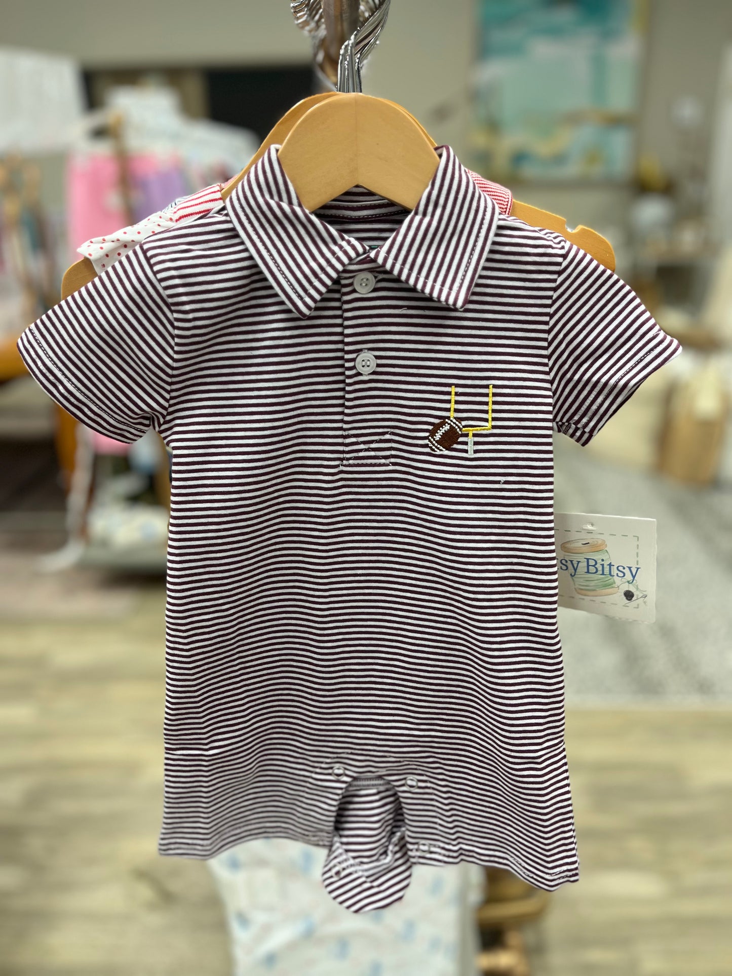 CHILDRENS GAMEDAY POLO ROMPER