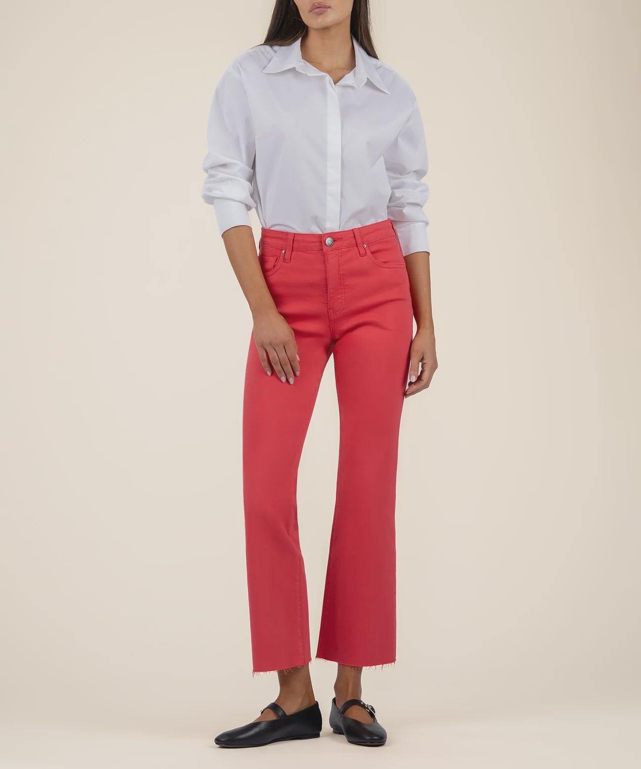 WOMENS KUT KELSEY STYLE JEAN WITH RAW HEM