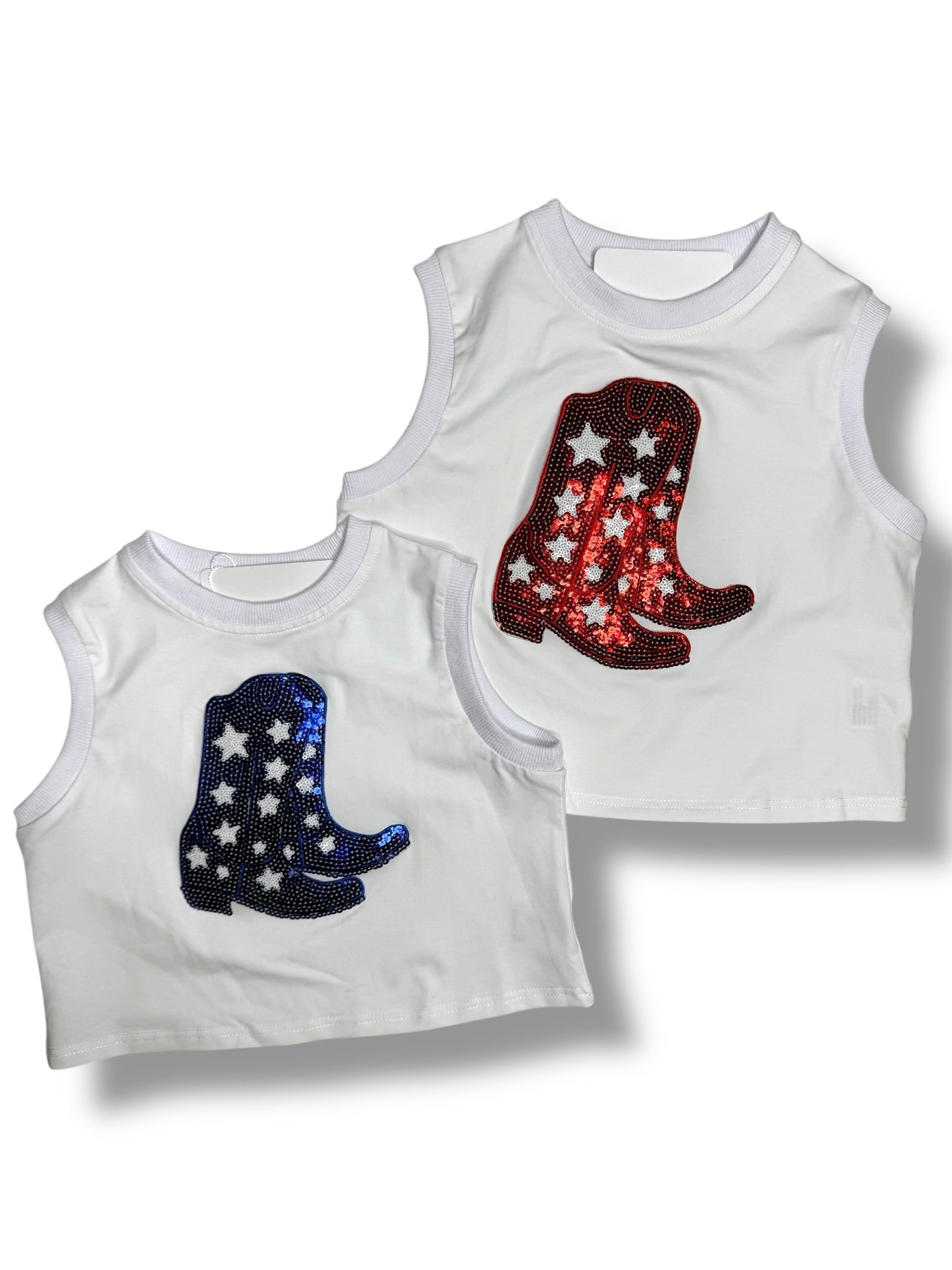 CHILDRENS SEQUIN BOOT TEE