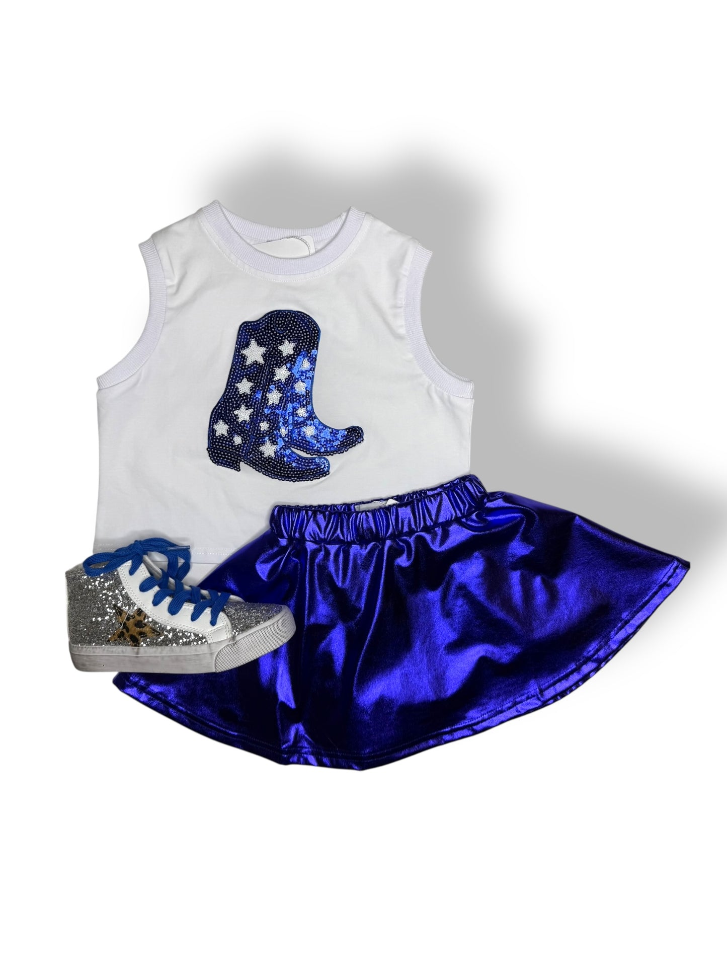 CHILDRENS METALLIC GAMEDAY SKORT