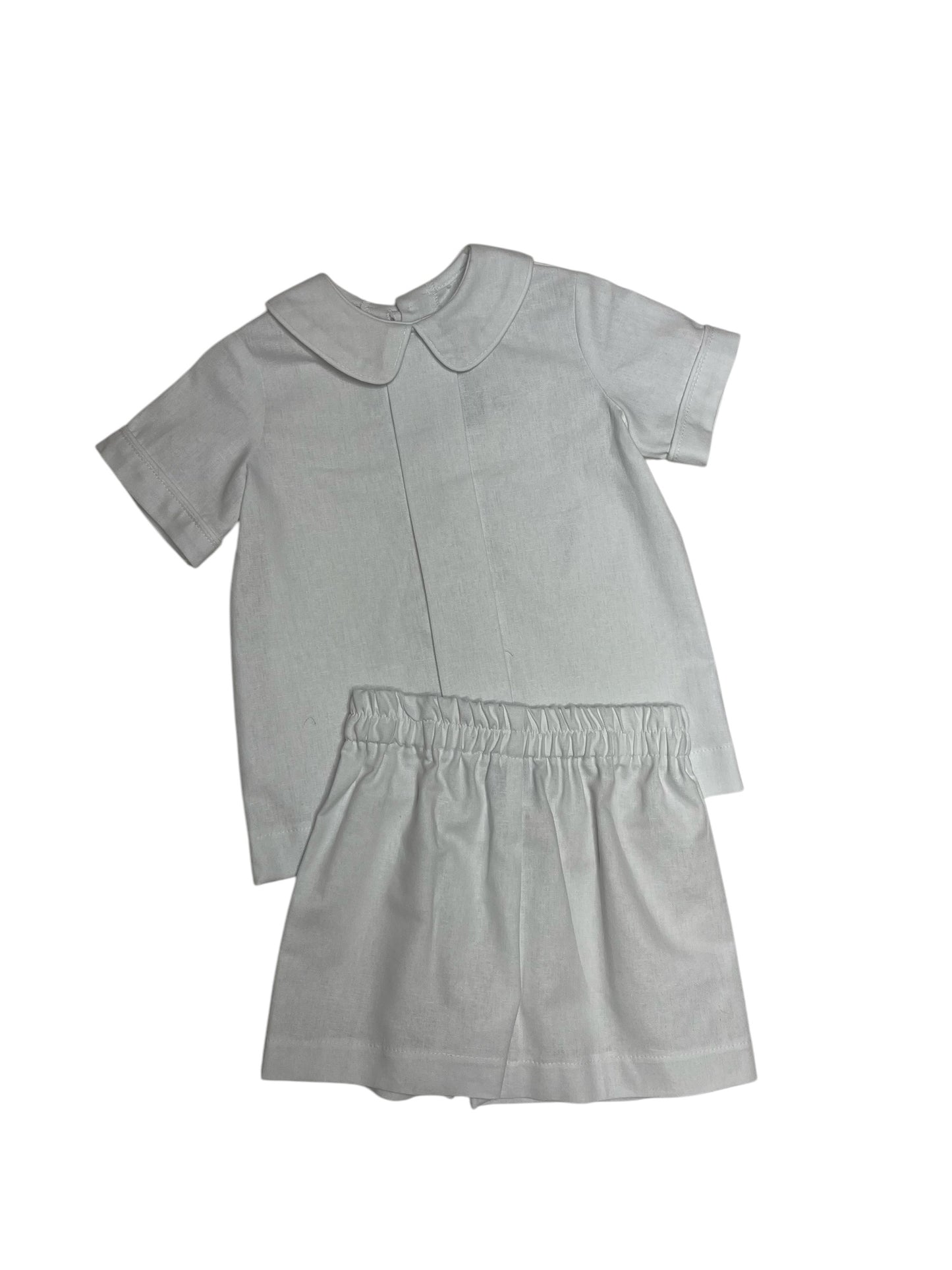 Childrens White Linen Set Boys