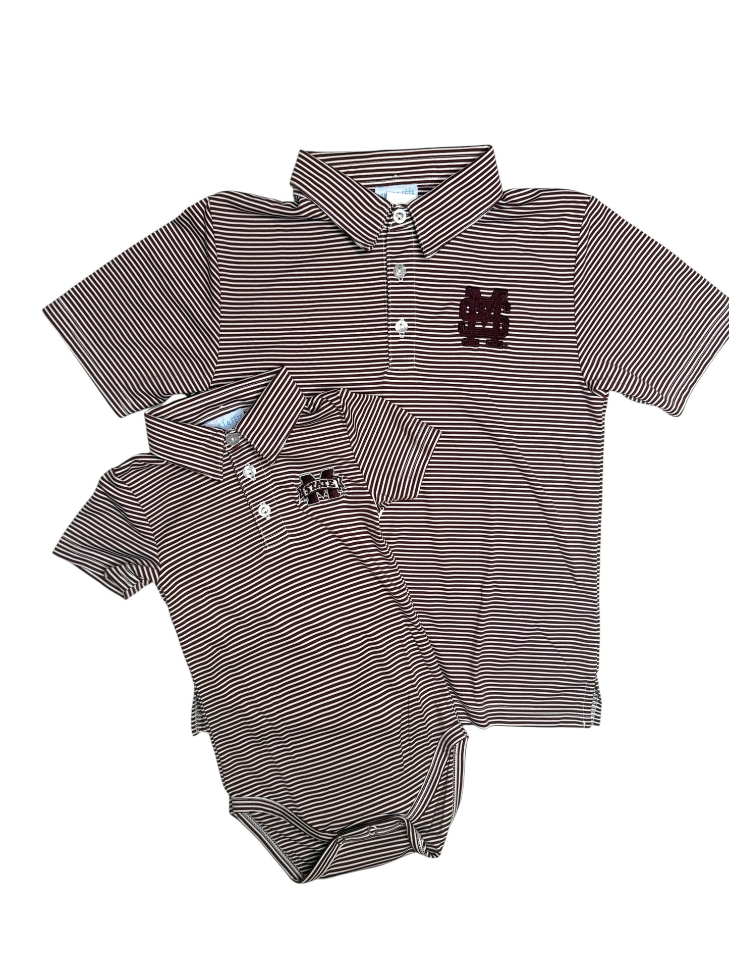 CHILDRENS MAROON MSU ONESIE