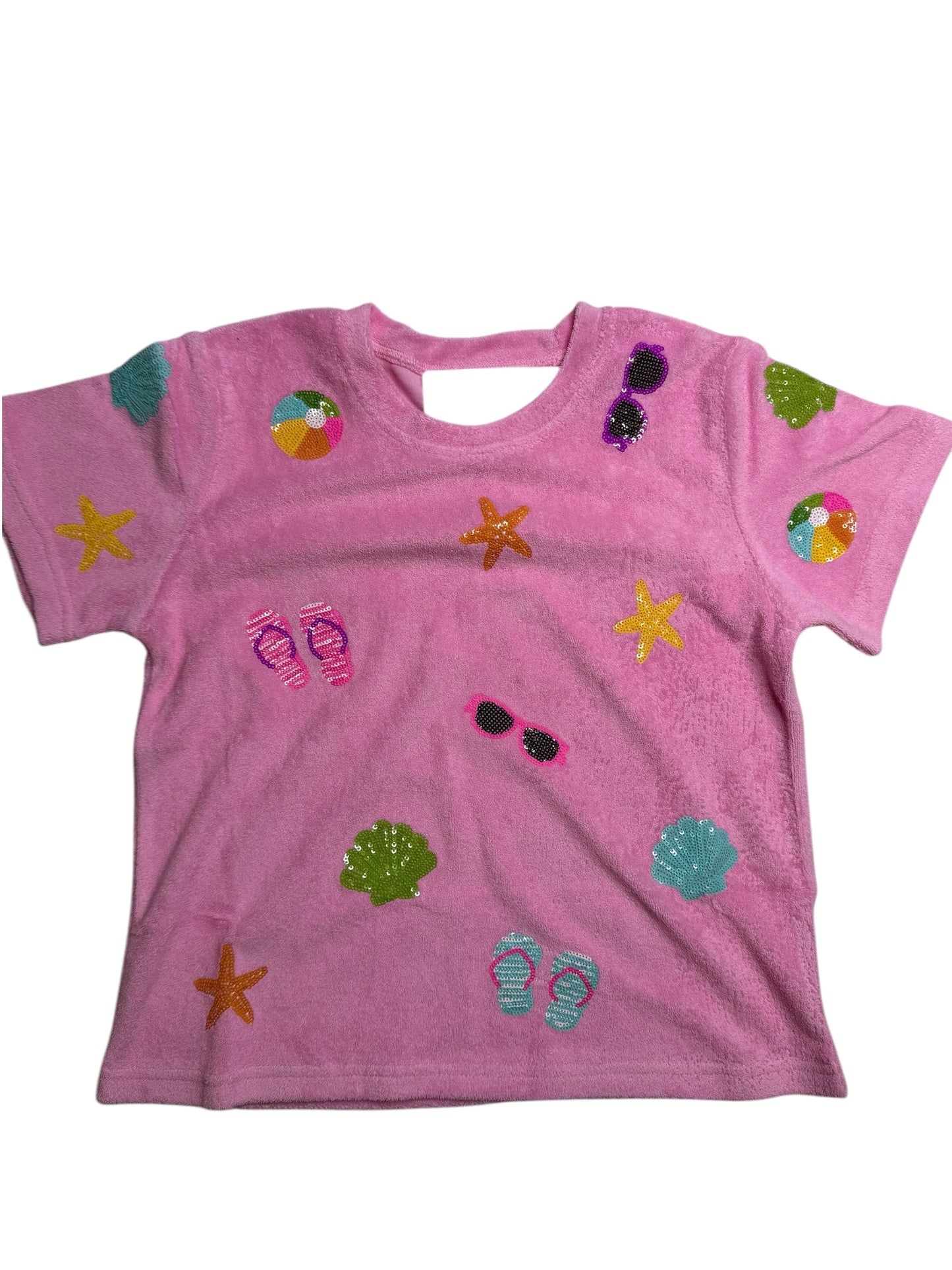 Childrens Pink Beach Top