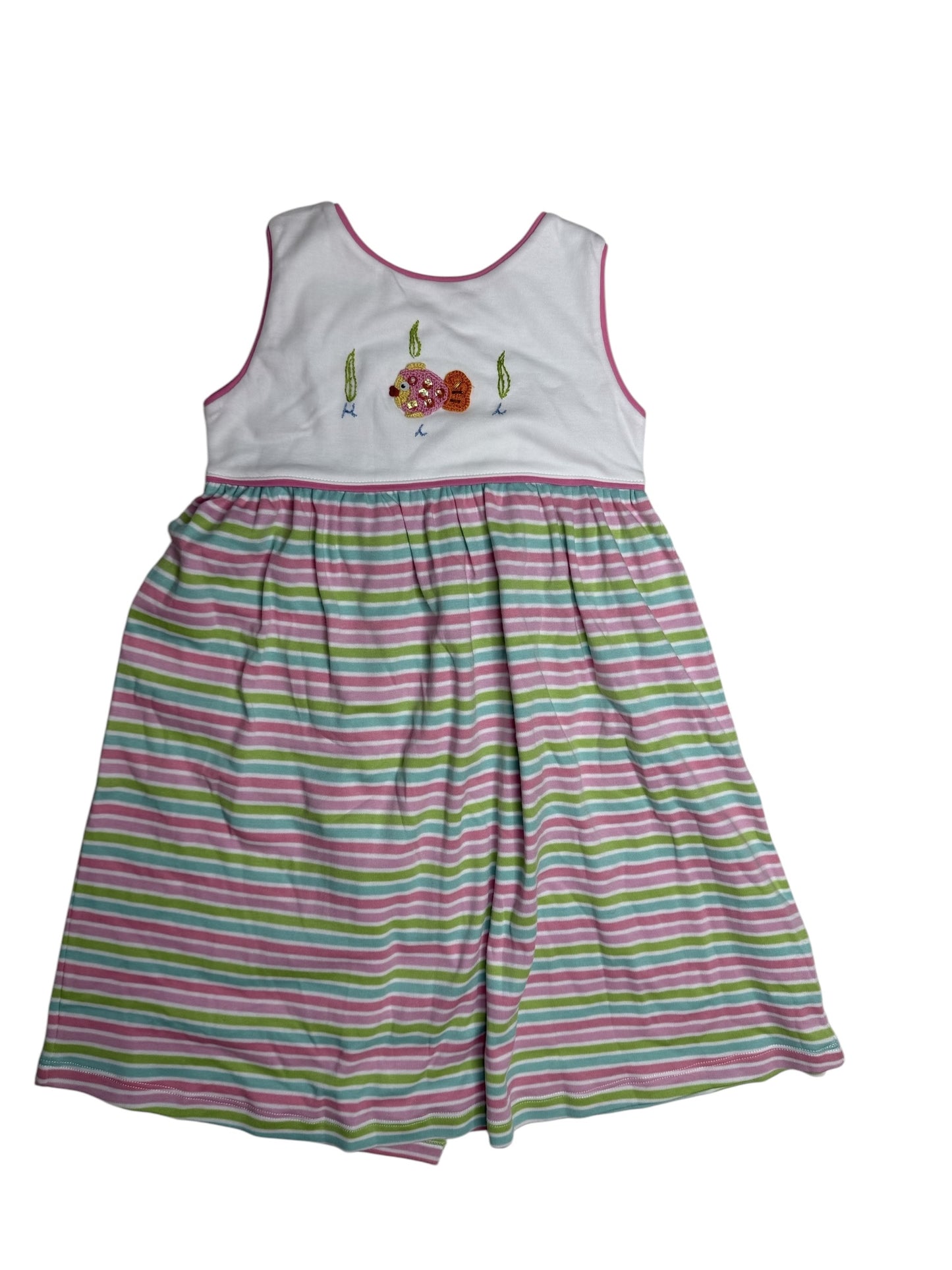 CHILDRENS BUTTON BACK FISH DRESS