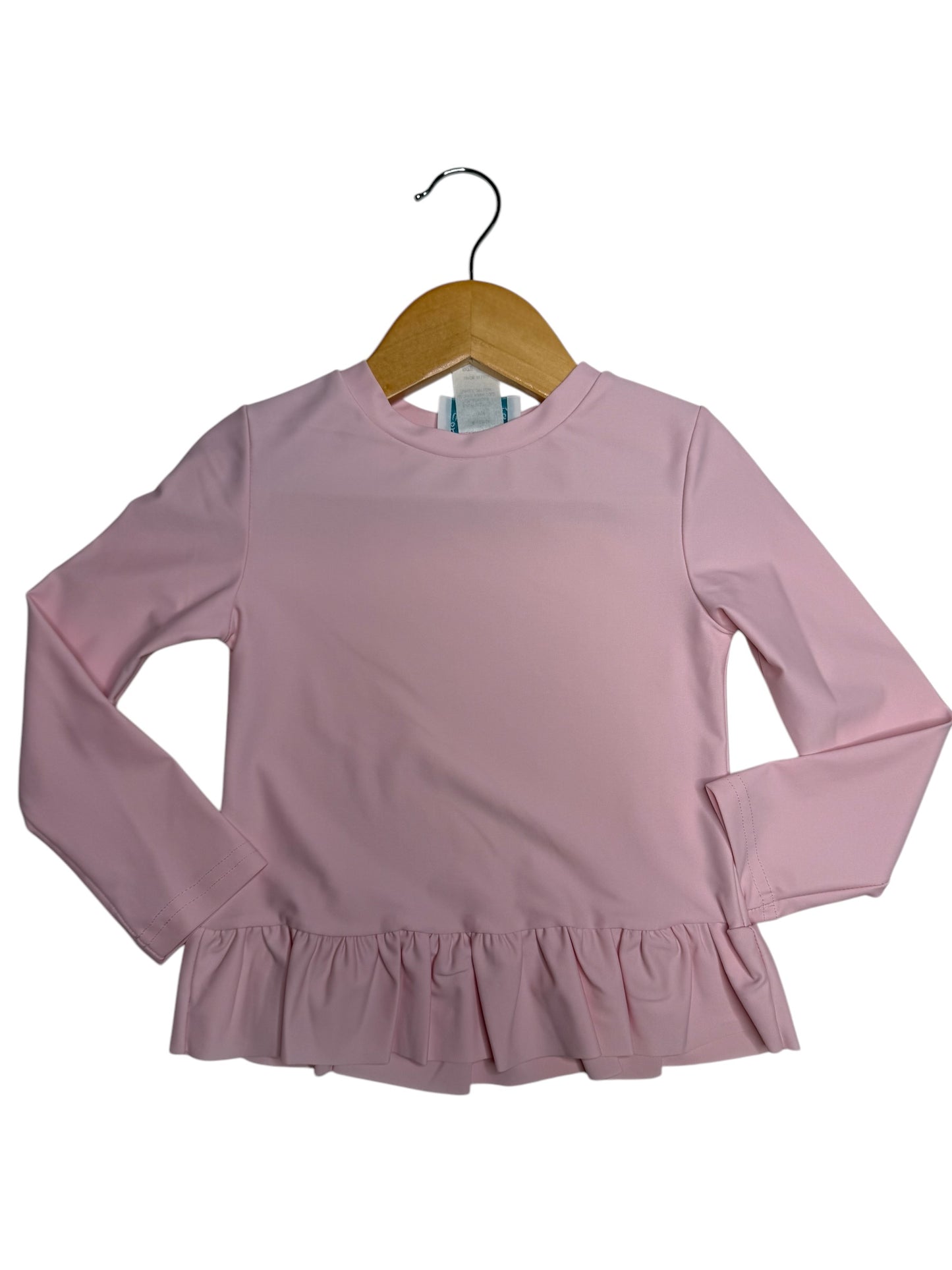 Childrens Ruffle Rash Guard Pink