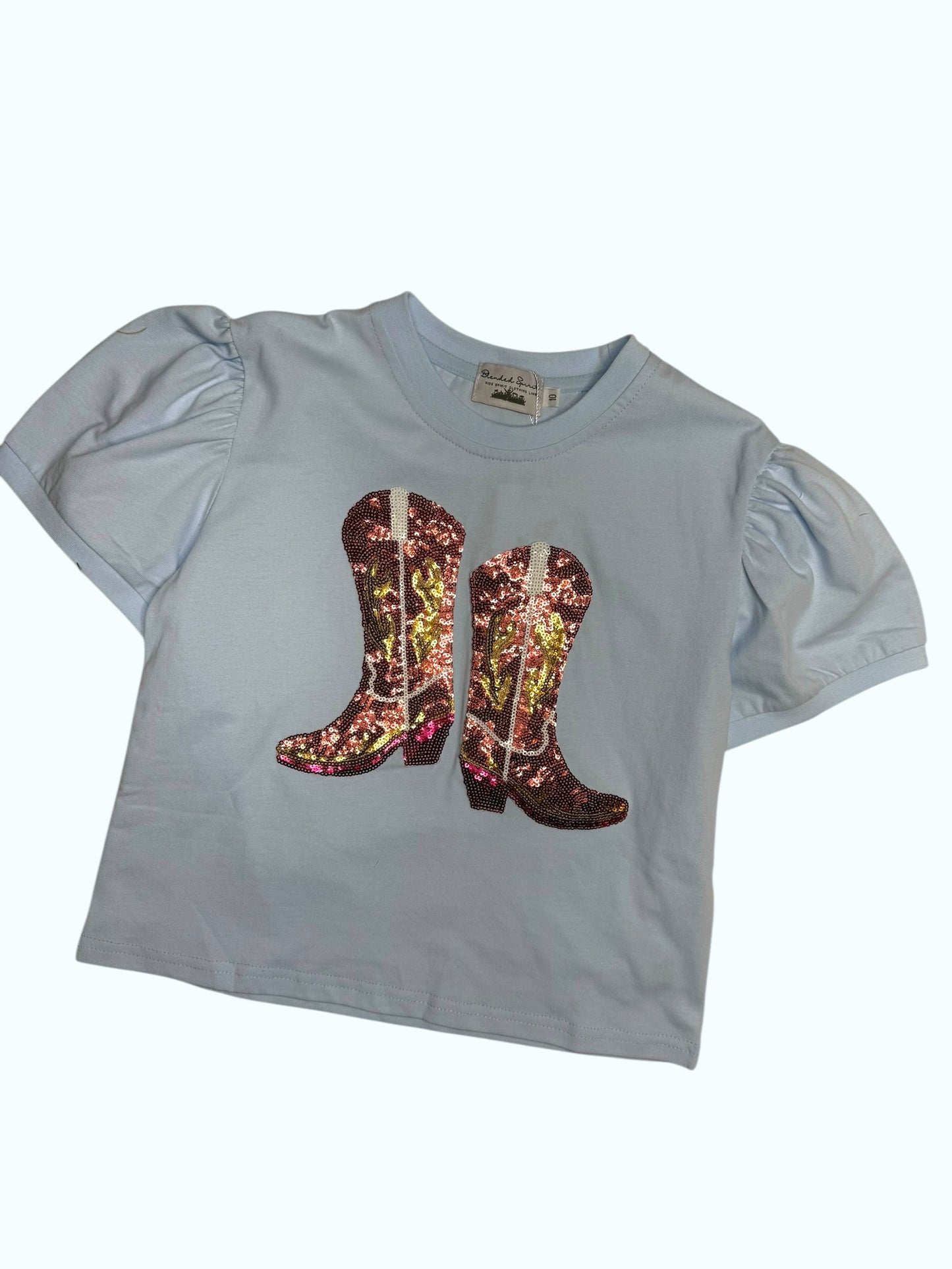 CHILDRENS SEQUIN BOOT TOP