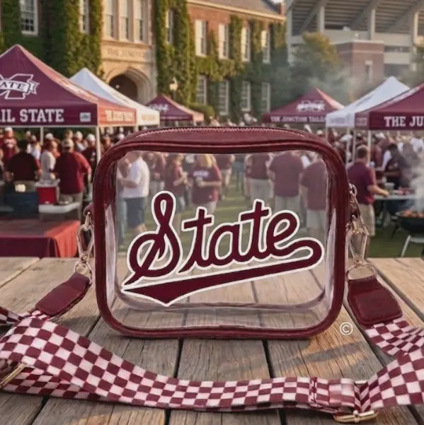 WOMENS CLEAR STADIUM BAG STATE