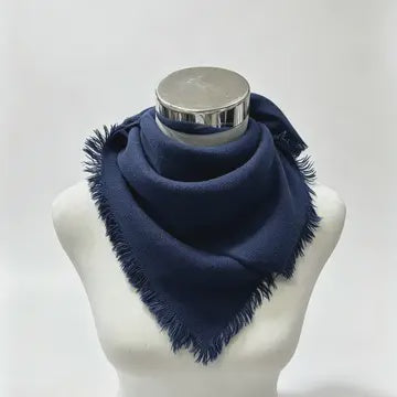 WOMENS SQUARE SCARF IN NAVY