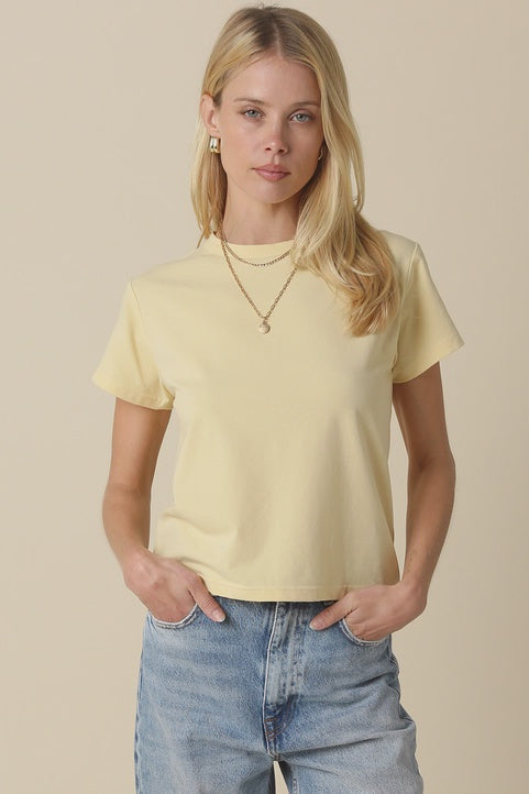 WOMENS CLASSIC CREWNECK TEE IN YELLOW