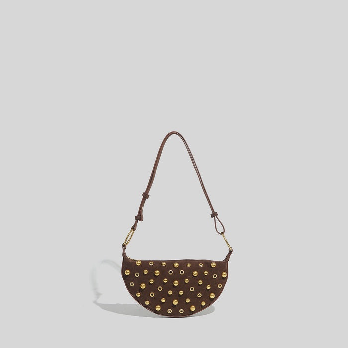 WOMENS STUDDED SHOULDER BAG