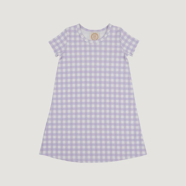 CHILDRENS LAUDERDALE LAVENDER GINGHAM POLLY DRESS
