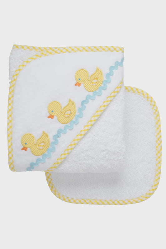 Childrens Hooded Towel & Washcloth Set