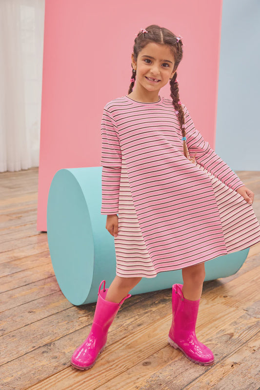 CHILDRENS MIXED STRIPE DRESS