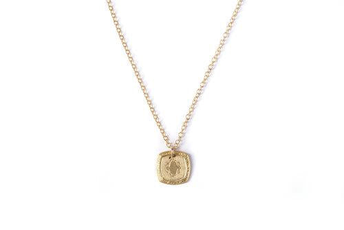 WOMENS ANTIQUE CUFFLINK NECKLACE IN GOLD