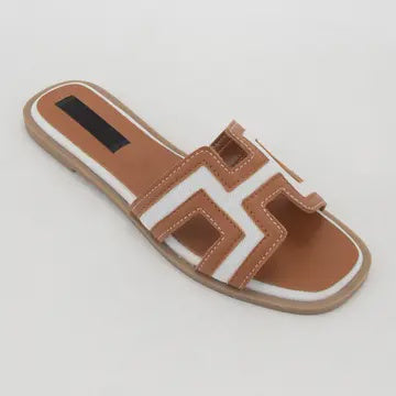 WOMENS LEATHER H SHAPED SANDAL