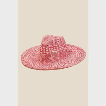 WOMENS Checkered straw hat