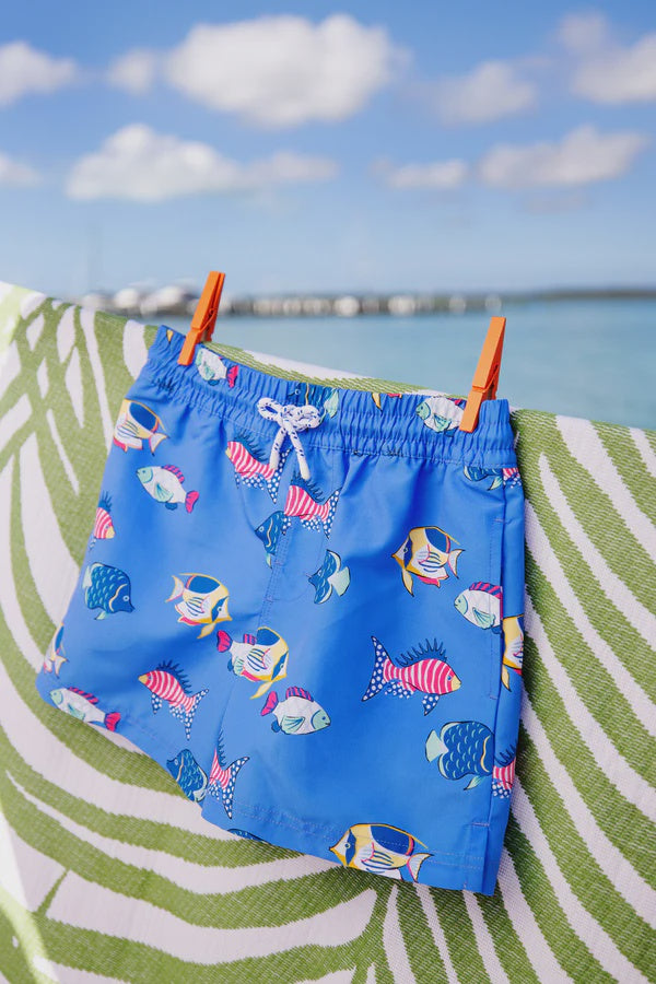 CHILDRENS HERE FISHY TORTOLA SWIM TRUNK