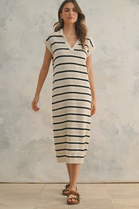 WOMENS CROCHET KNITTED DRESS