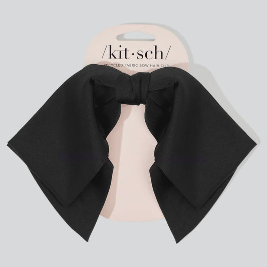 CHILDRENS BLACK BOW CLIP