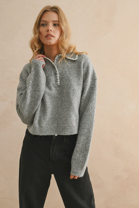 WOMENS STITCH DETAILED SWEATER TOP