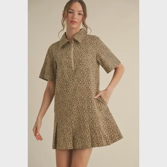 WOMENS CHEETAH PRINT DRESS