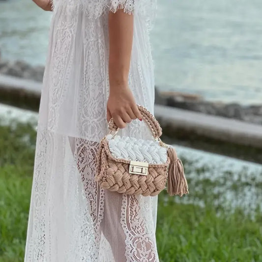 WOMENS HANDWOVEN CLUTCH BAG