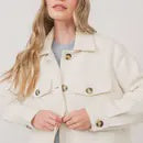 WOMENS IVORY CROPPPED JACKET