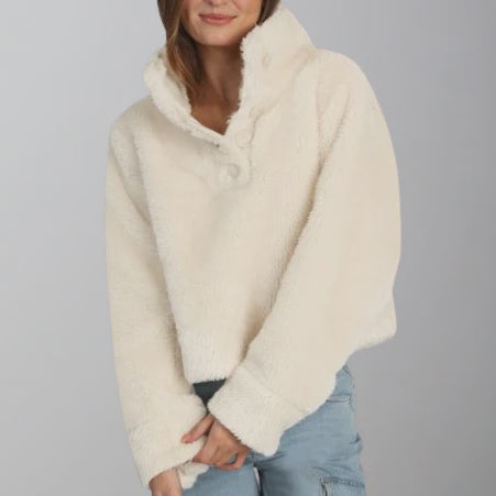 WOMENS LUXE PULLOVER IN NATURAL