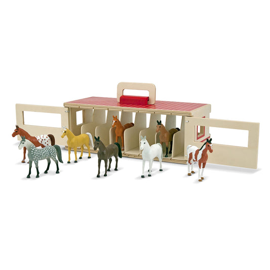Childrens Horse Stable Play Set